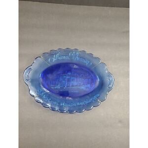 Avon Mount Vernon George and Martha Washington Fostoria Blue Plate